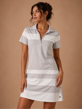 Cracked Wheat Colorblock Performance Golf Dress Size S/P